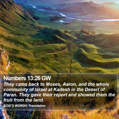 Numbers 13:26 GW Bible Verse Image