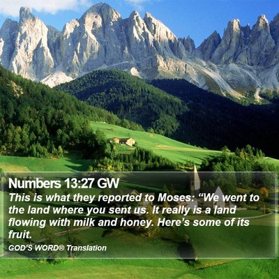 Numbers 13:27 GW Bible Verse Image