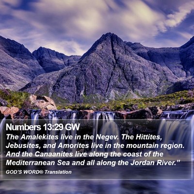 Numbers 13:29 GW Bible Verse Image