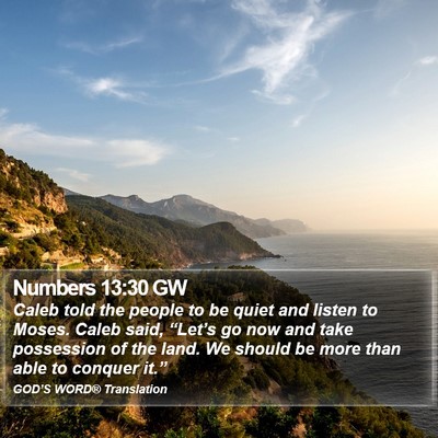 Numbers 13:30 GW Bible Verse Image