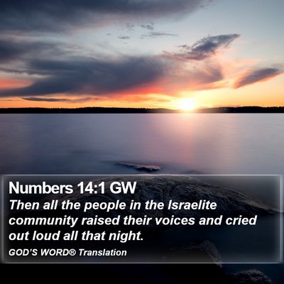 Numbers 14:1 GW Bible Verse Image