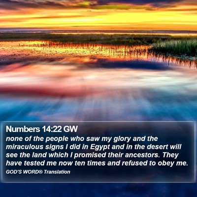 Numbers 14:22 GW Bible Verse Image