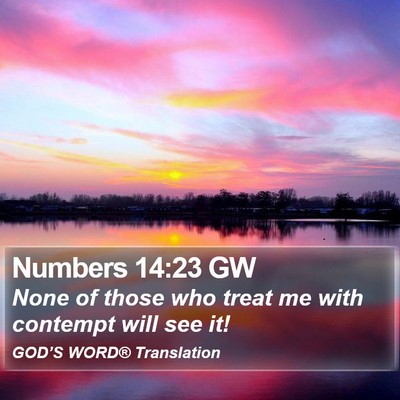 Numbers 14:23 GW Bible Verse Image
