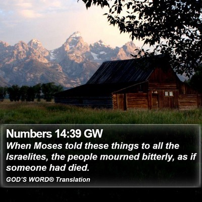 Numbers 14:39 GW Bible Verse Image