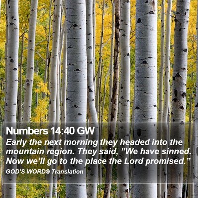 Numbers 14:40 GW Bible Verse Image