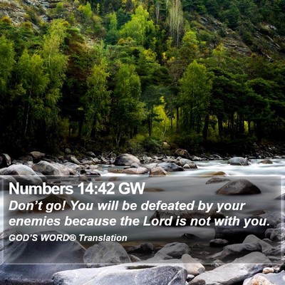 Numbers 14:42 GW Bible Verse Image
