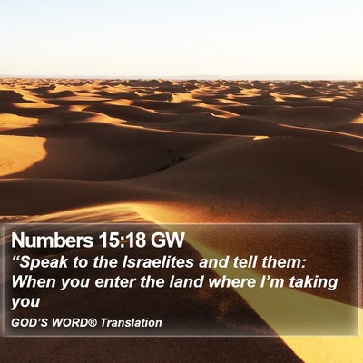 Numbers 15:18 GW Bible Verse Image