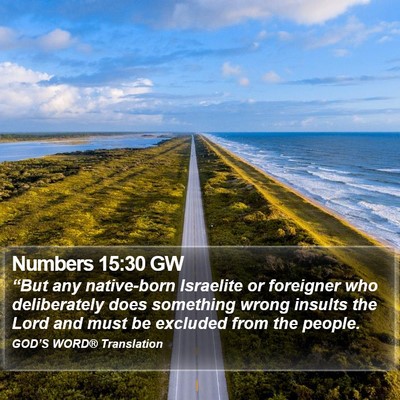 Numbers 15:30 GW Bible Verse Image
