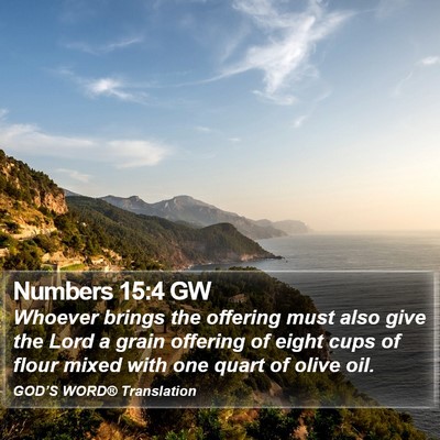 Numbers 15:4 GW Bible Verse Image