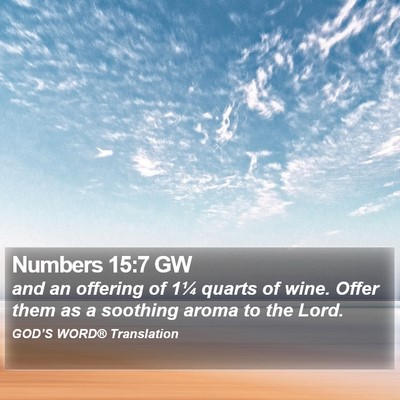 Numbers 15:7 GW Bible Verse Image