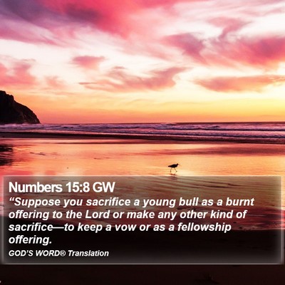 Numbers 15:8 GW Bible Verse Image