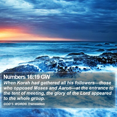 Numbers 16:19 GW Bible Verse Image