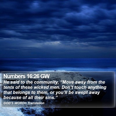 Numbers 16:26 GW Bible Verse Image