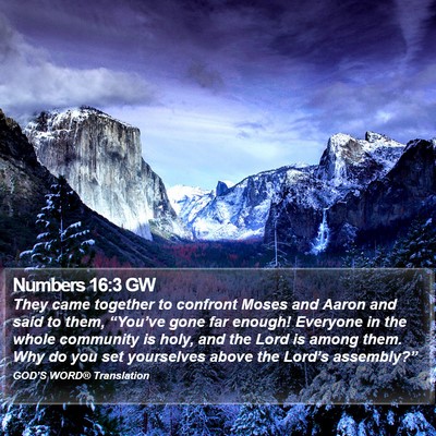 Numbers 16:3 GW Bible Verse Image