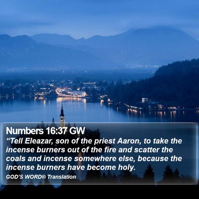 Numbers 16:37 GW Bible Verse Image