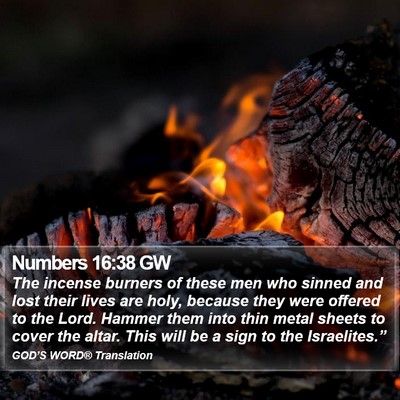 Numbers 16:38 GW Bible Verse Image