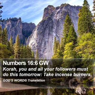 Numbers 16:6 GW Bible Verse Image
