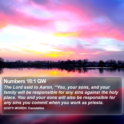 Numbers 18:1 GW Bible Verse Image