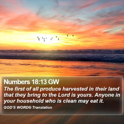 Numbers 18:13 GW Bible Verse Image