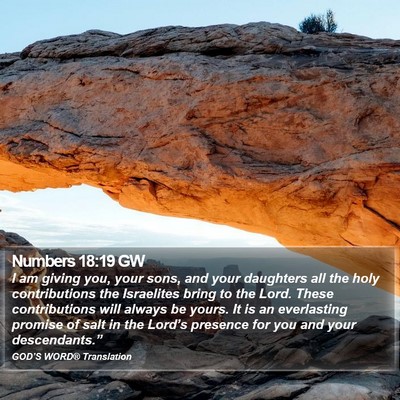 Numbers 18:19 GW Bible Verse Image