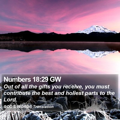 Numbers 18:29 GW Bible Verse Image