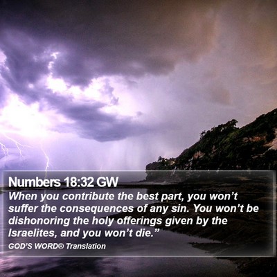 Numbers 18:32 GW Bible Verse Image