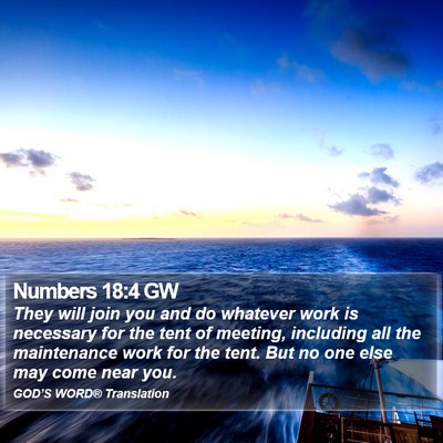 Numbers 18:4 GW Bible Verse Image