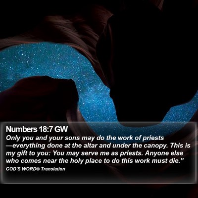 Numbers 18:7 GW Bible Verse Image