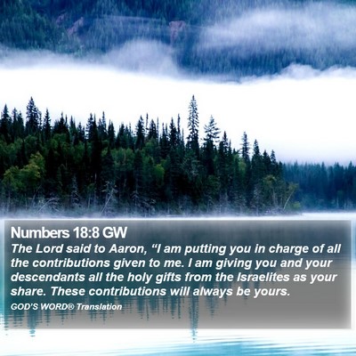 Numbers 18:8 GW Bible Verse Image