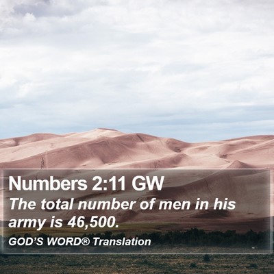Numbers 2:11 GW Bible Verse Image