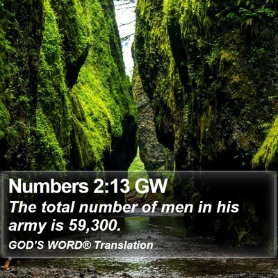 Numbers 2:13 GW Bible Verse Image