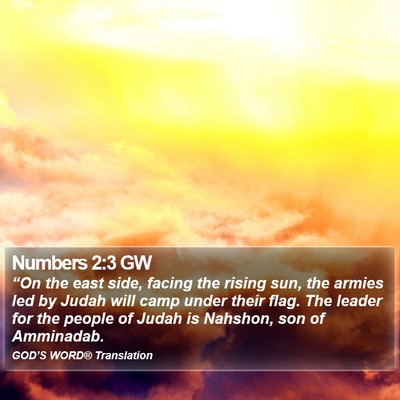 Numbers 2:3 GW Bible Verse Image