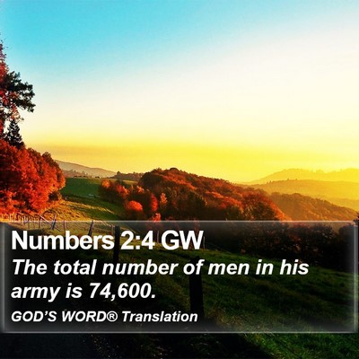 Numbers 2:4 GW Bible Verse Image