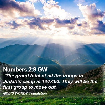 Numbers 2:9 GW Bible Verse Image