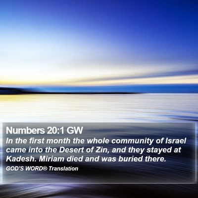 Numbers 20:1 GW Bible Verse Image