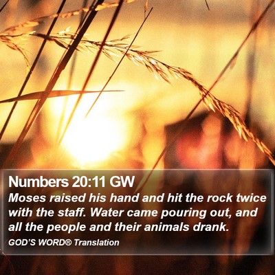 Numbers 20:11 GW Bible Verse Image