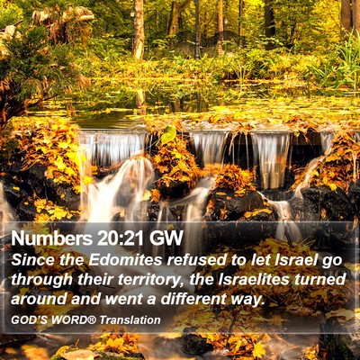 Numbers 20:21 GW Bible Verse Image