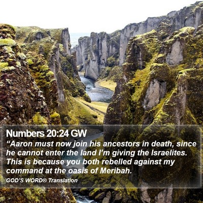 Numbers 20:24 GW Bible Verse Image