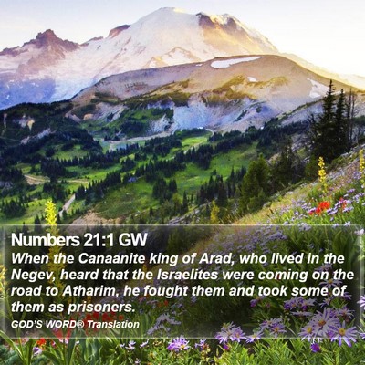 Numbers 21:1 GW Bible Verse Image