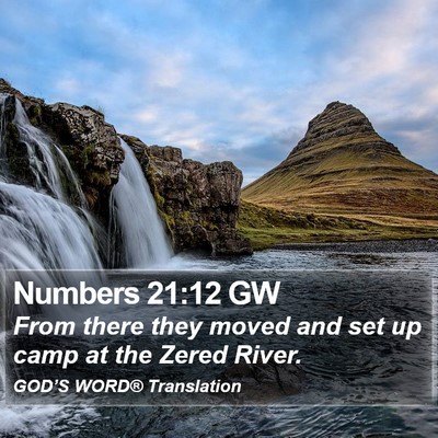Numbers 21:12 GW Bible Verse Image