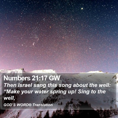 Numbers 21:17 GW Bible Verse Image