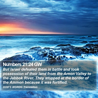 Numbers 21:24 GW Bible Verse Image