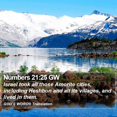 Numbers 21:25 GW Bible Verse Image