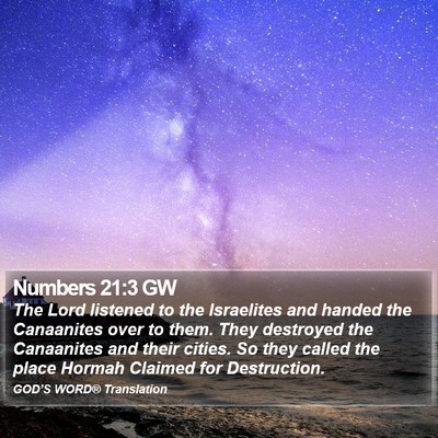 Numbers 21:3 GW Bible Verse Image