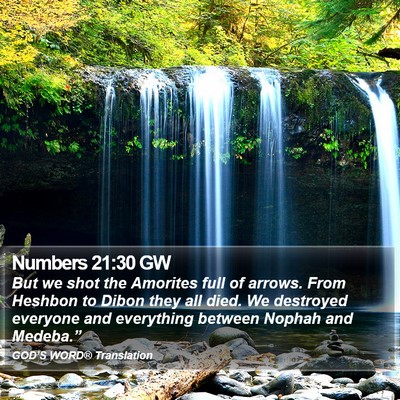 Numbers 21:30 GW Bible Verse Image