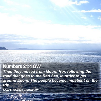 Numbers 21:4 GW Bible Verse Image