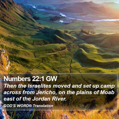 Numbers 22:1 GW Bible Verse Image