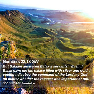 Numbers 22:18 GW Bible Verse Image