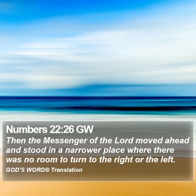 Numbers 22:26 GW Bible Verse Image