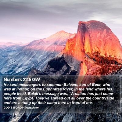 Numbers 22:5 GW Bible Verse Image